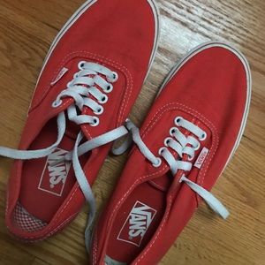 Women’s dark orange vans size 9 women’s or 7.5 men